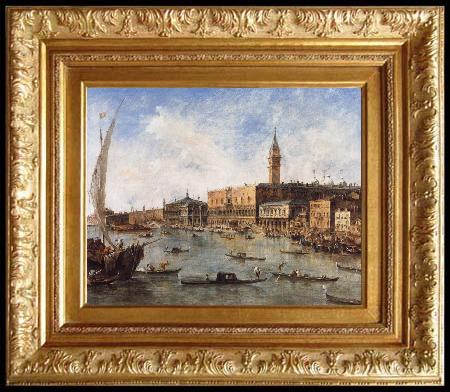 framed  Francesco Guardi The Doge-s Palace and the Molo from the Basin of San Marco, Ta3142-1